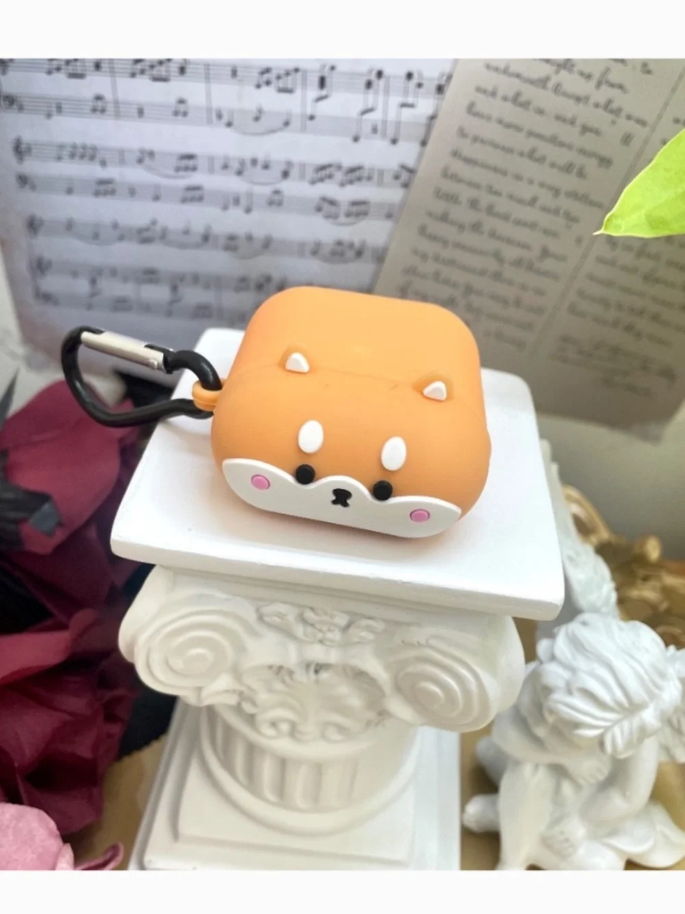 3 items.AirPods 1/2/pro1 animal case,cartoon Earphone Case Cover w/Keychain